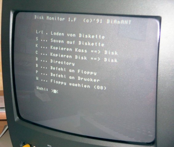 So sah das Startbild bei der Benutzung eines VC1541 am DDR-Einplatinen-Heimcomputer Robotron Z1013 aus. (Bild: Z1013-Rene)